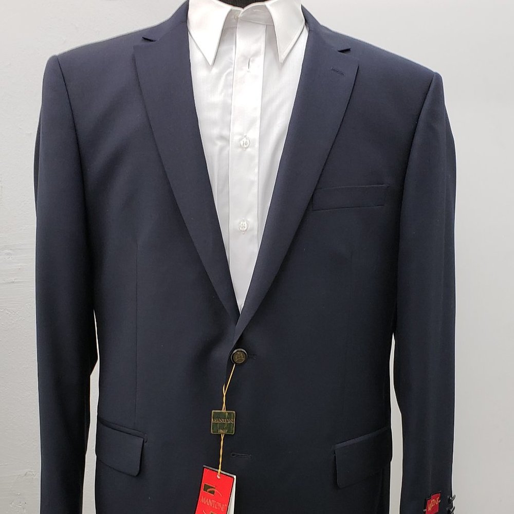 Mantoni Super 140's Two Button Navy Blazer